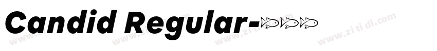 Candid Regular字体转换
